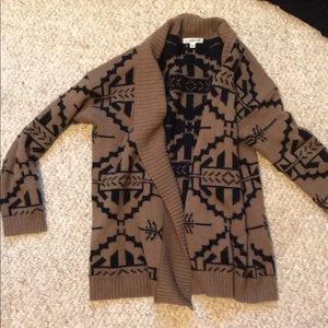 Aztec print cardigan
